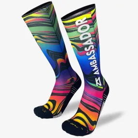 2024 Rainbow Swirls Ambassador Compression Socks (Knee-High)