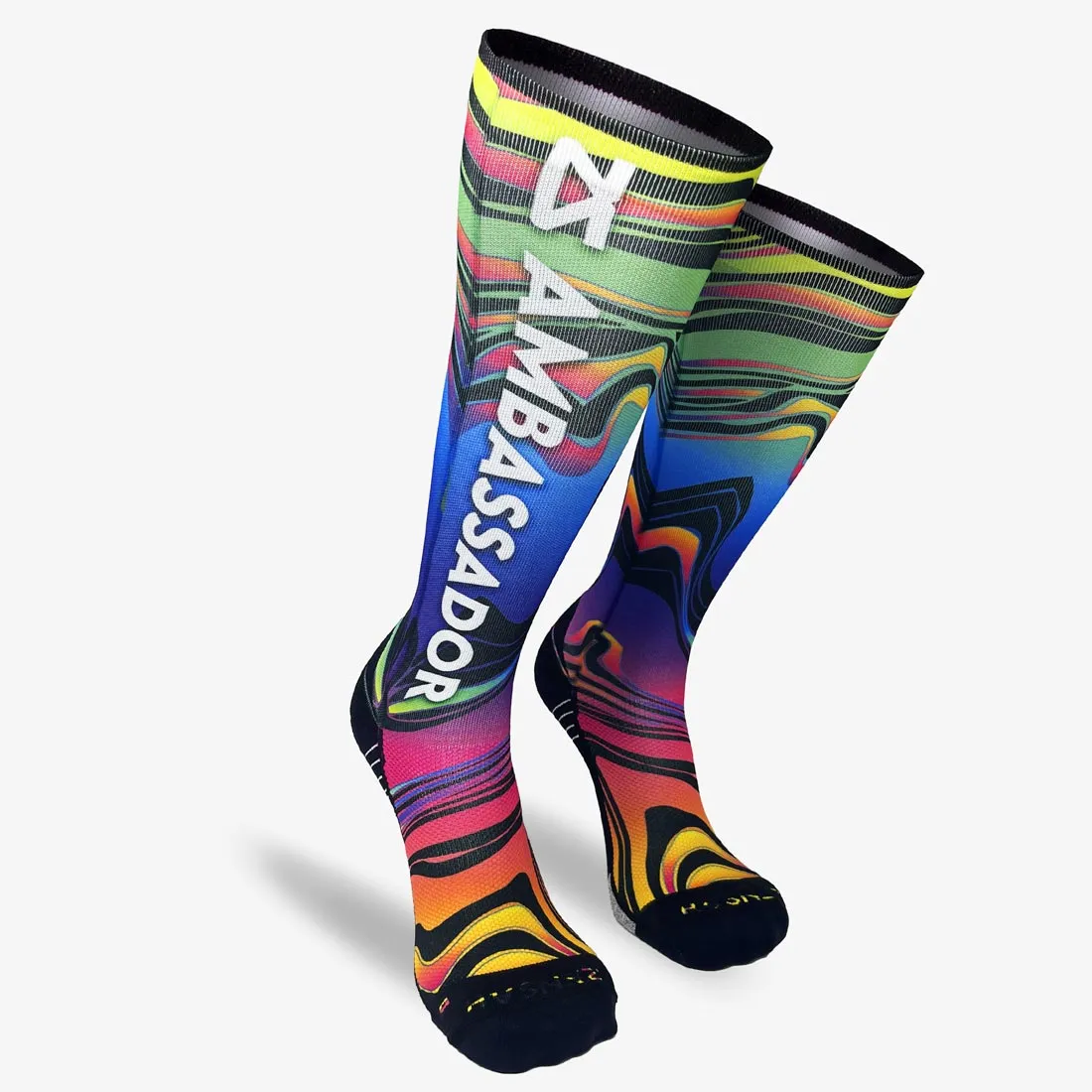 2024 Rainbow Swirls Ambassador Compression Socks (Knee-High)