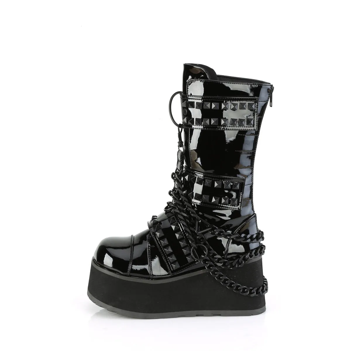 3 Inch Platform TRASHVILLE-138 Black Patent