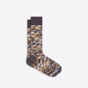 Abstract Melange Mid-Calf Sock