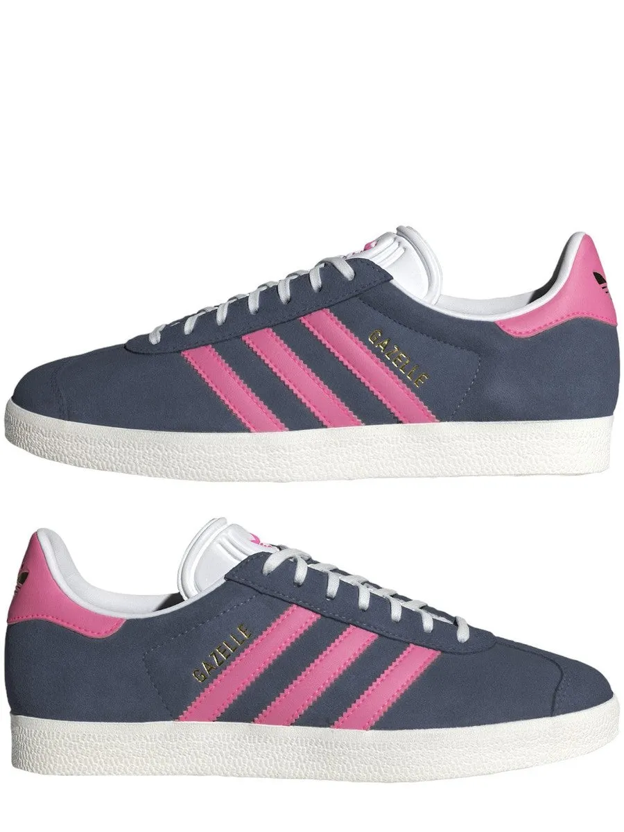 Adidas Gazelle W ID3189 - Sneaker Donna in Suede Blu e Rosa