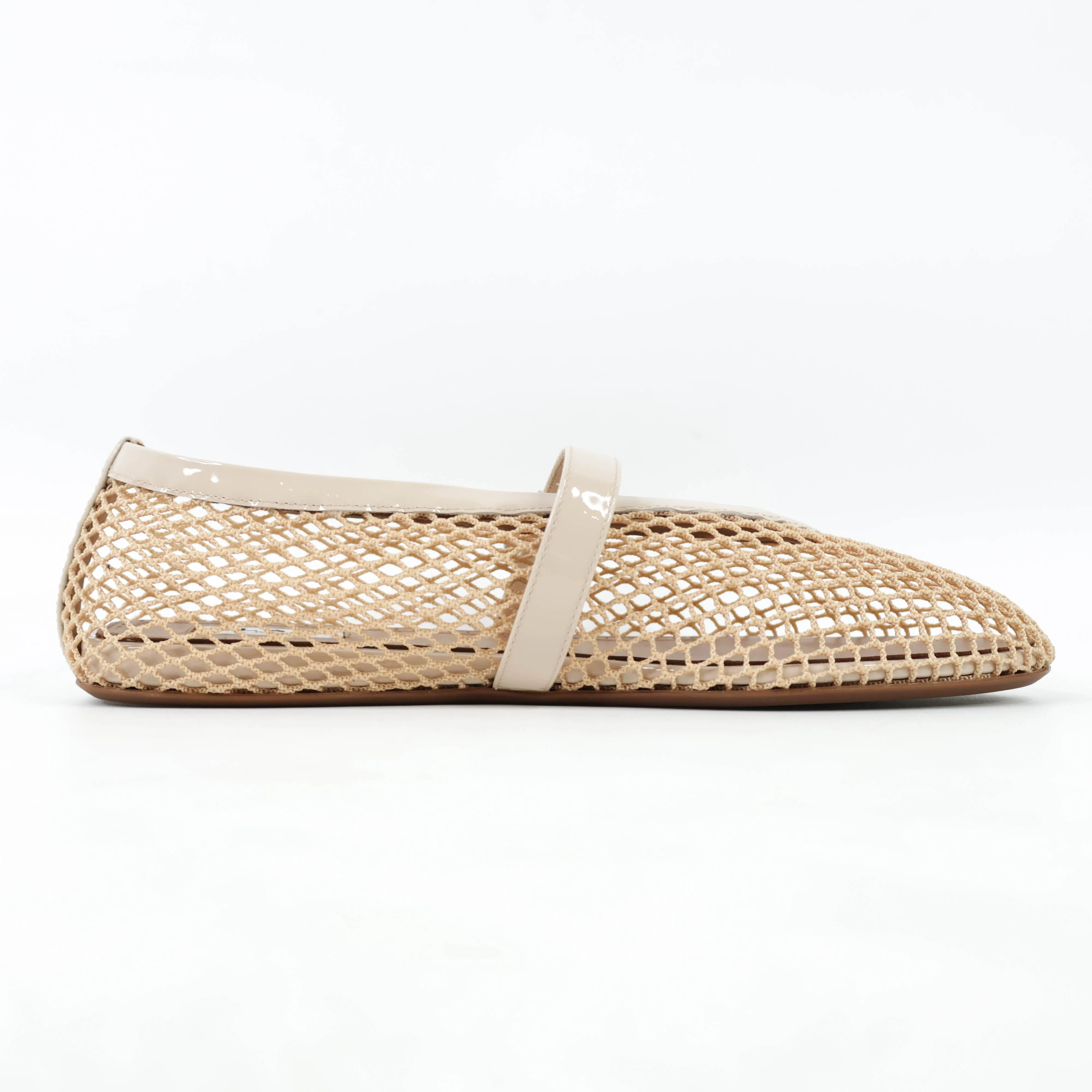 Alaia Ballet Flats Fishnet Patent 38
