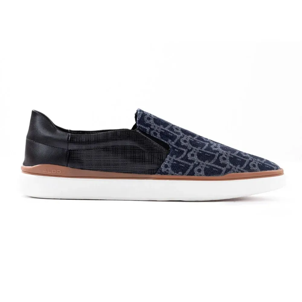 ALDO Melrick Slip On Monogram Sneakers Men - NVYBLK