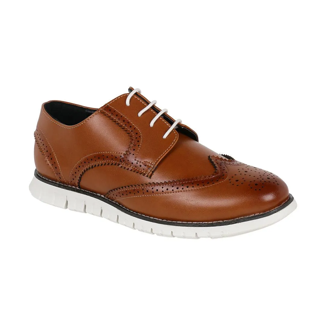 Allen Wingtip Tan Brogue Sneakers