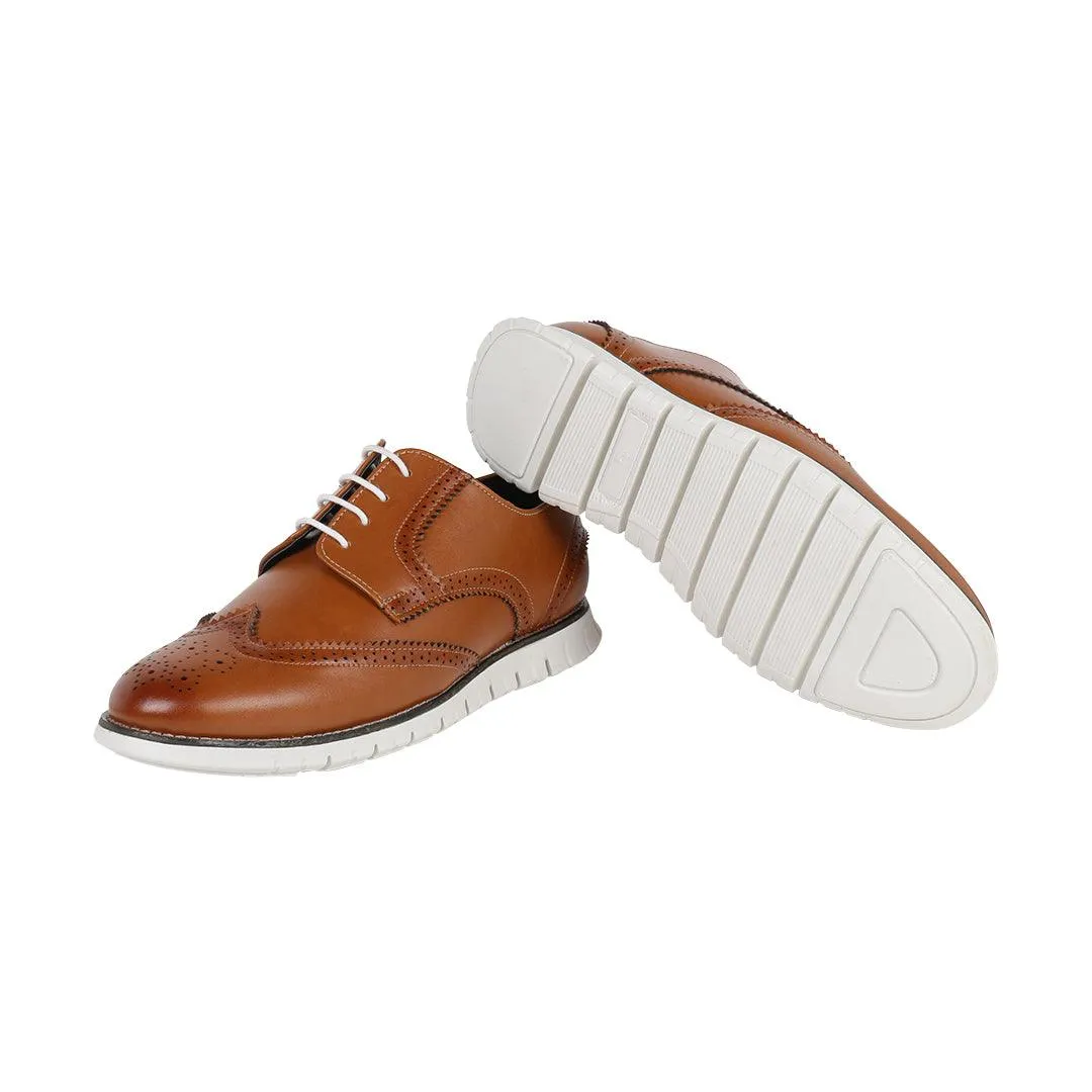 Allen Wingtip Tan Brogue Sneakers