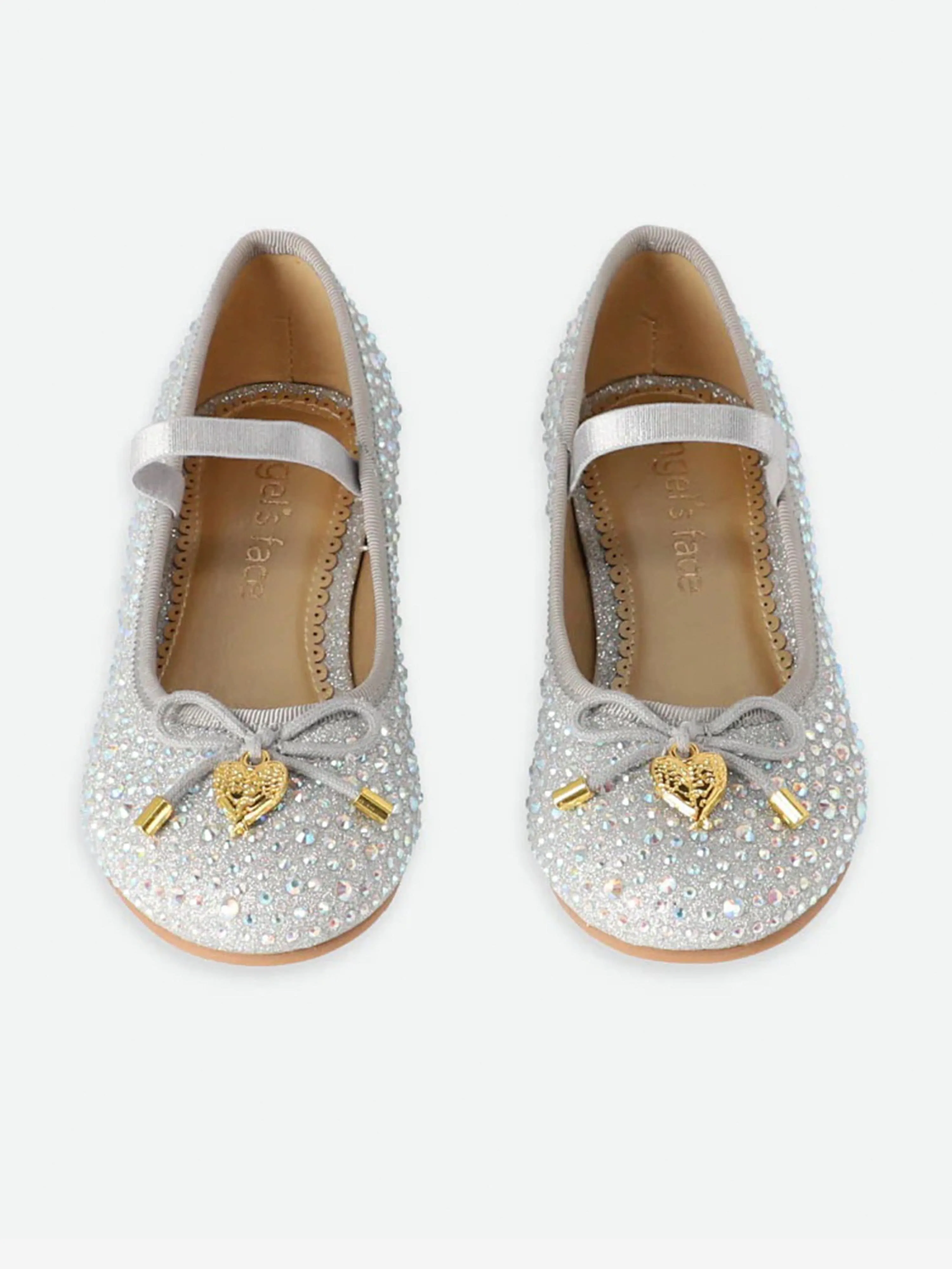 Angels Face Girls Maya Crystal Shoes in Silver