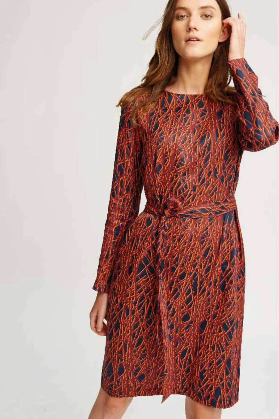 Anita Abstract Dress Orange