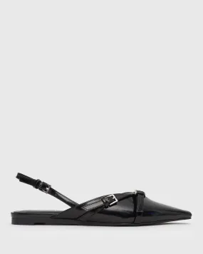 ANYA Slingback Pointed Flat Mules