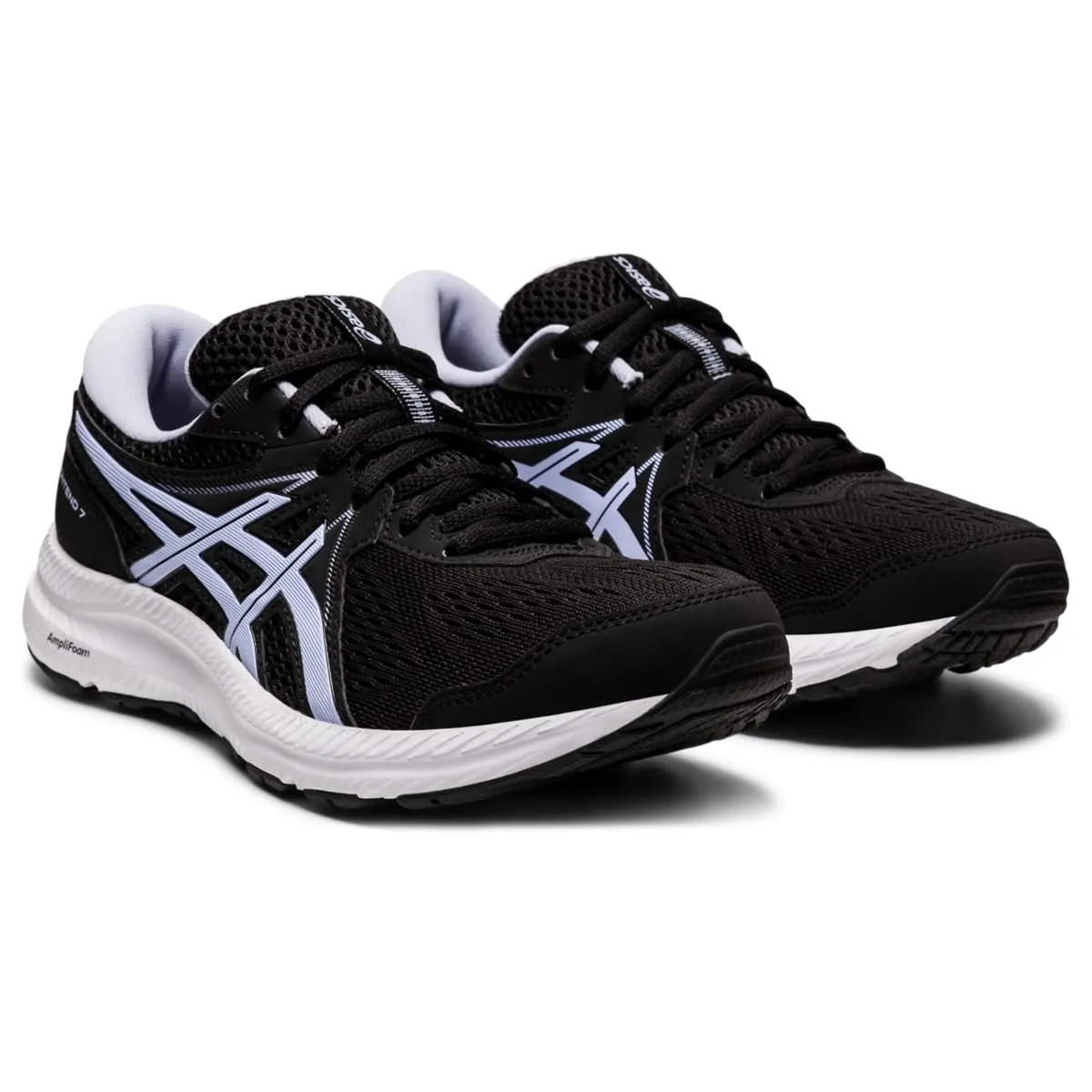 ASICS Gel-Contend 7 Black Lilac Fashion Lace Up Tennis Sport Running Shoes 8