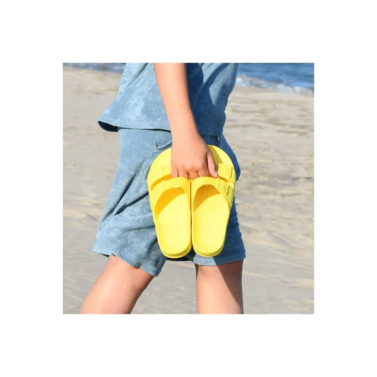 Bahia Sandals in Fluo Yellow