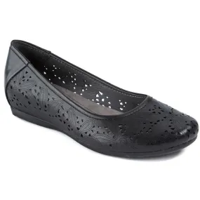 Baretraps Womens Mariah Faux Leather Slip On Ballet Flats