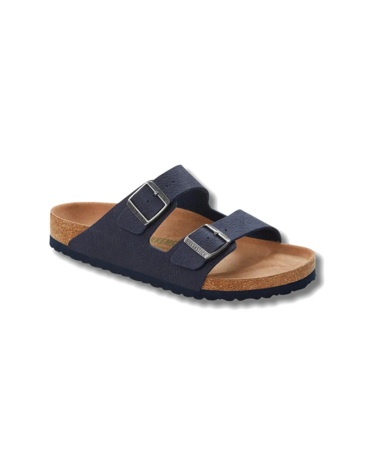 Birkenstock Arizona BirkiBuc Desert Dust Indigo Blue Vegan Sandals