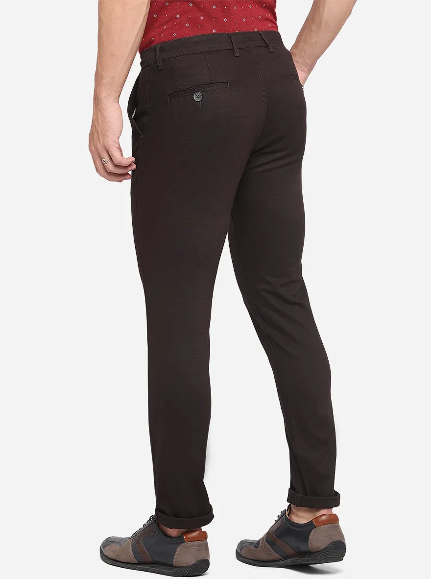 Black Dobby Neo Fit Casual Trouser | Greenfibre