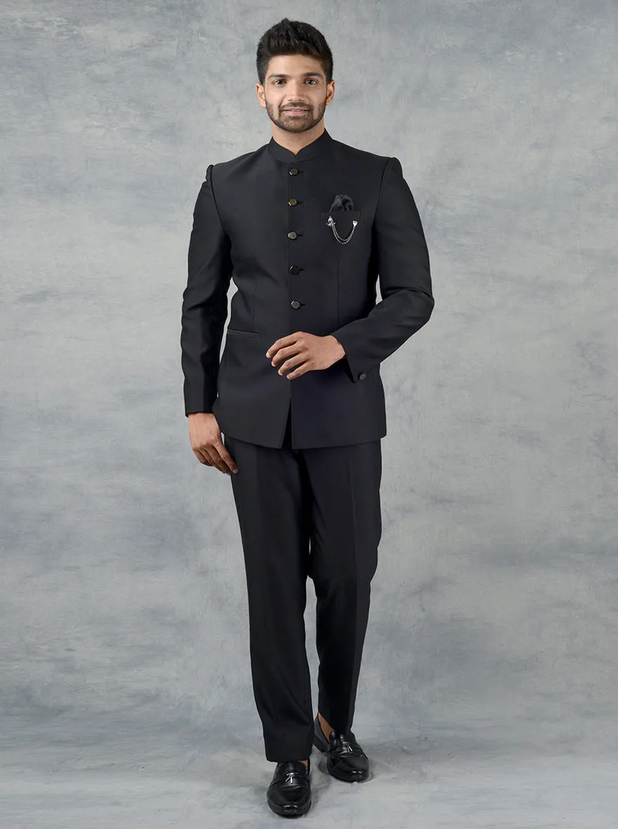 Black Jodhpuri Suit | JadeBlue