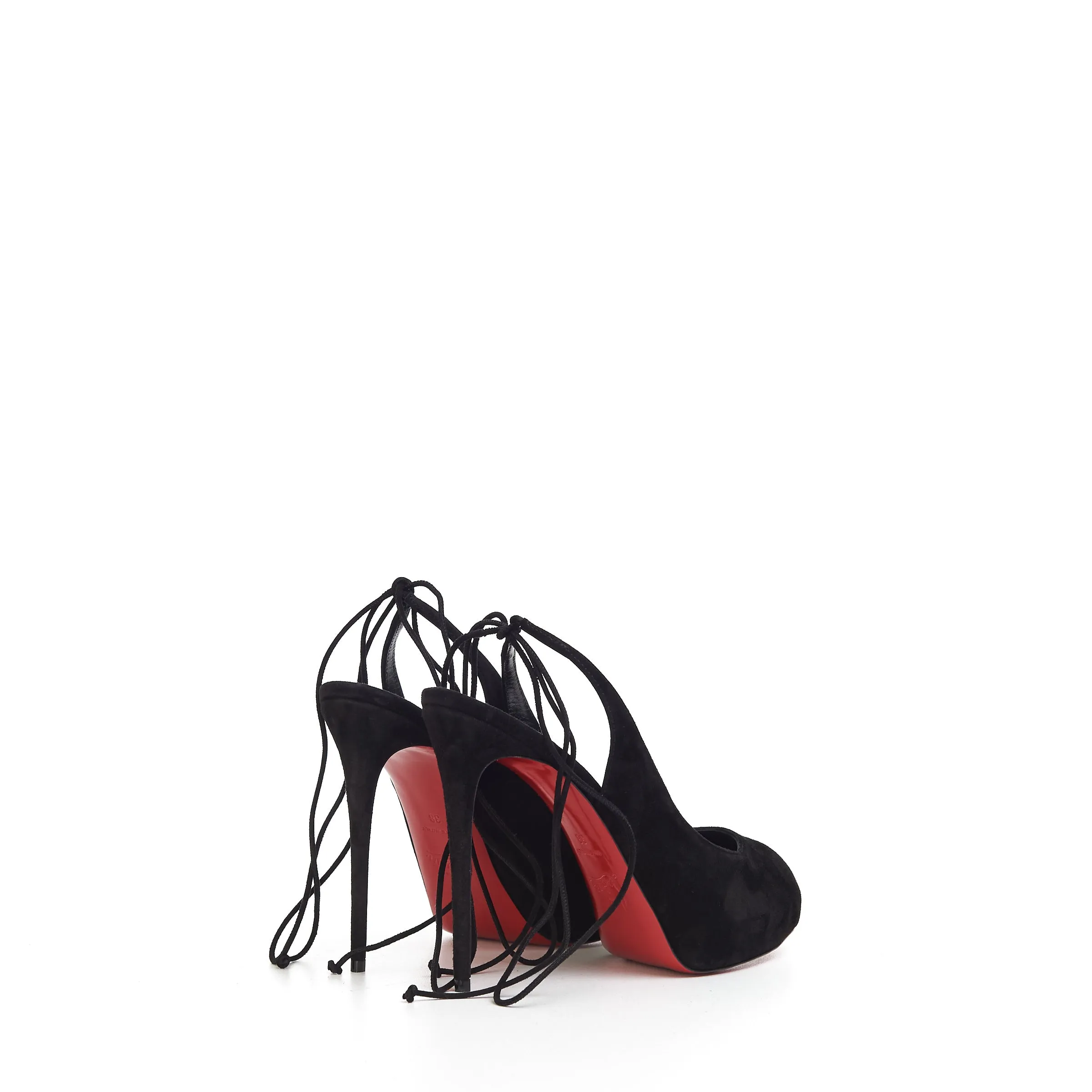 Black Suede Lace Up NVP 120 Pumps