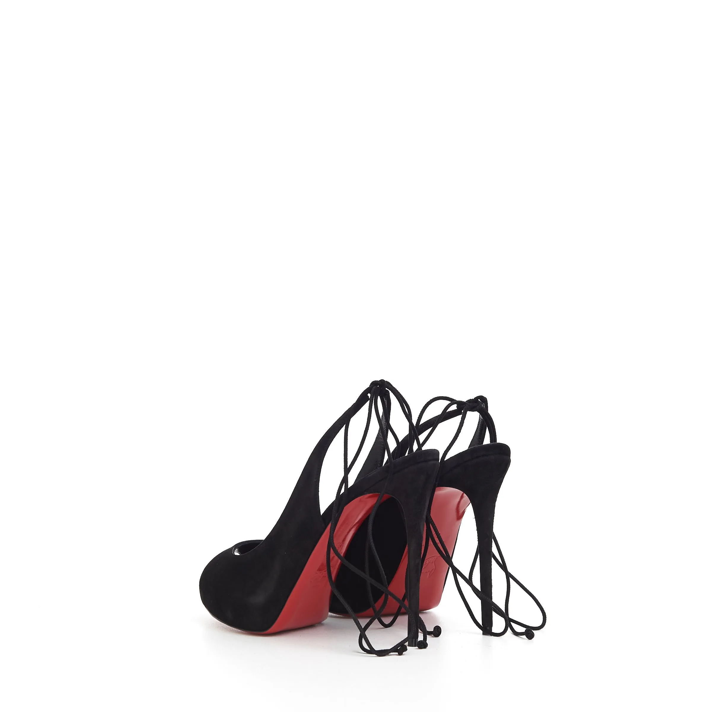 Black Suede Lace Up NVP 120 Pumps