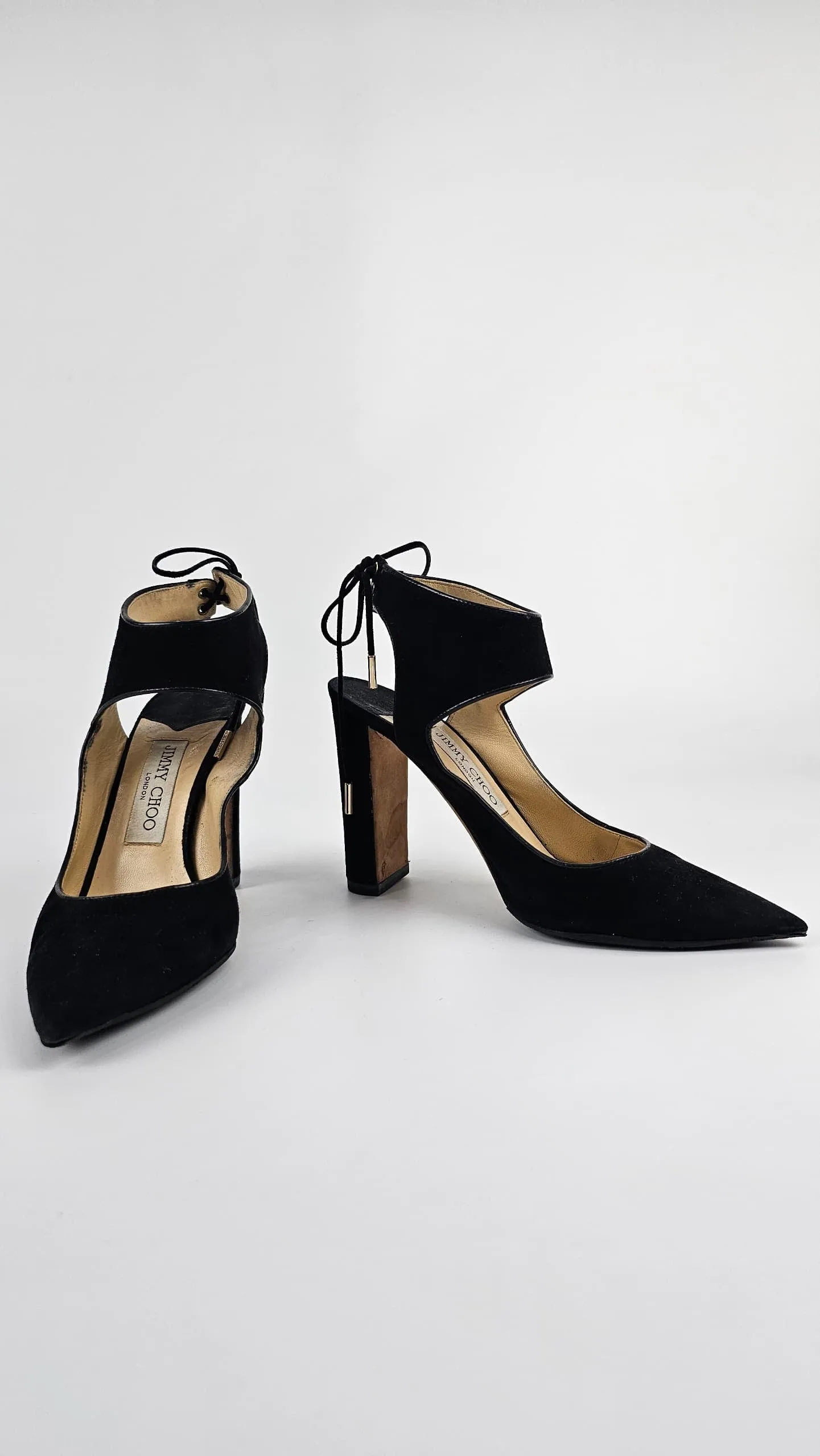 Black Velvet Moon Cut Out Pointed Toe Pumps