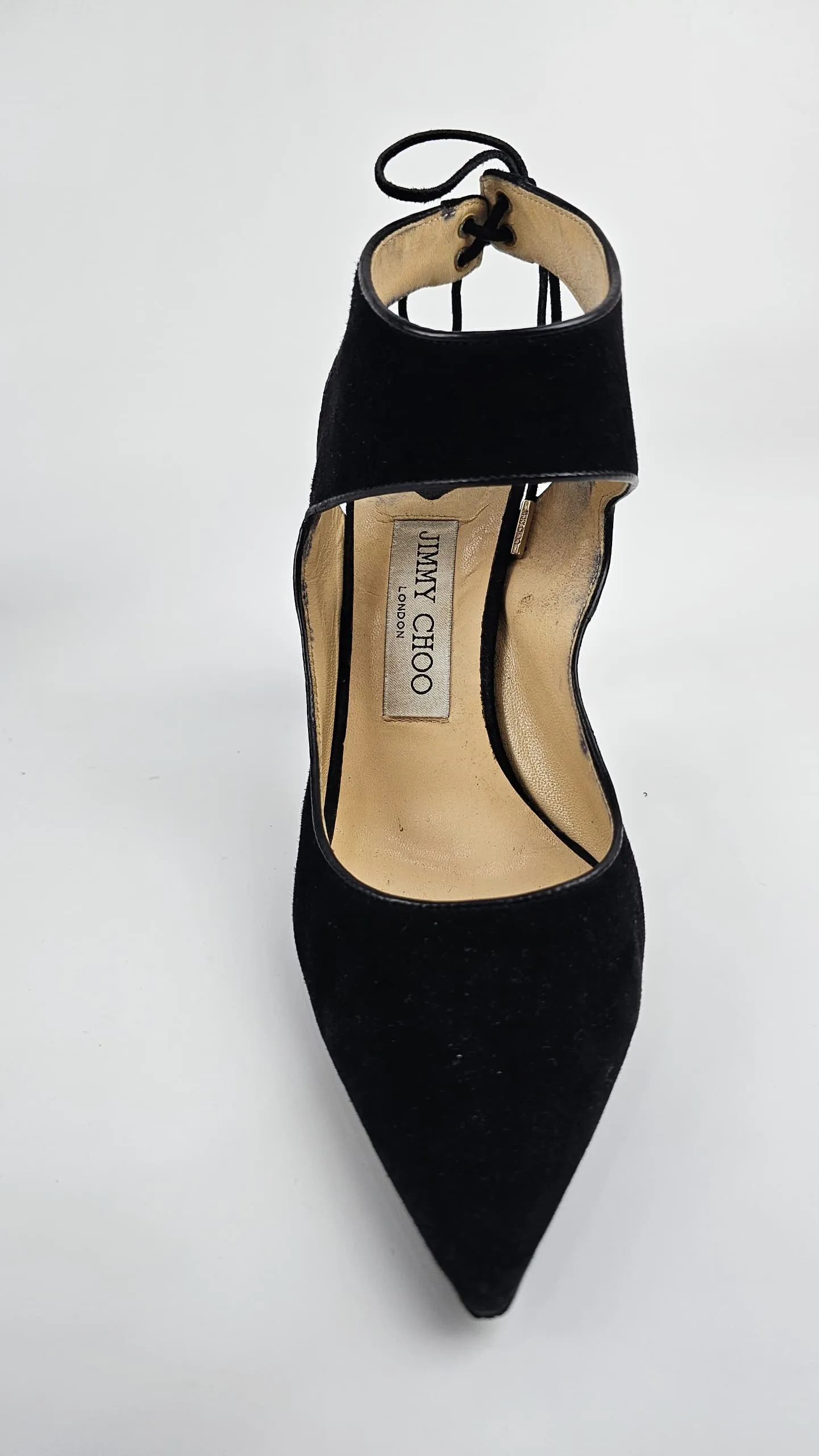 Black Velvet Moon Cut Out Pointed Toe Pumps