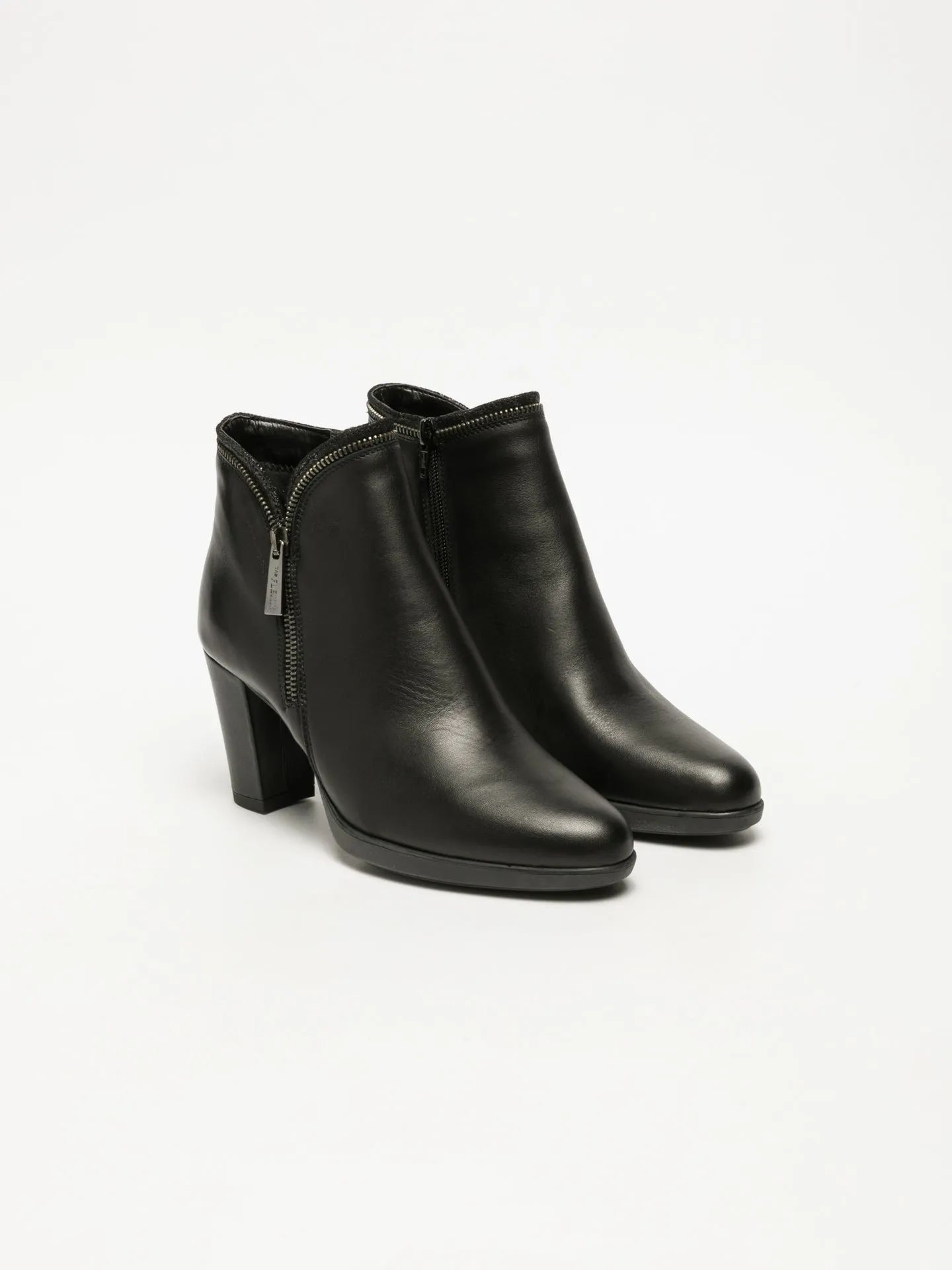 Black Zip Up Ankle Boots