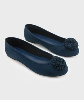 Blue Faux Suede Pumps