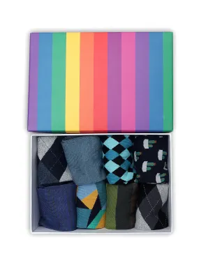 Boardroom Box Of 8 Pairs | Mid Calf Crew Socks