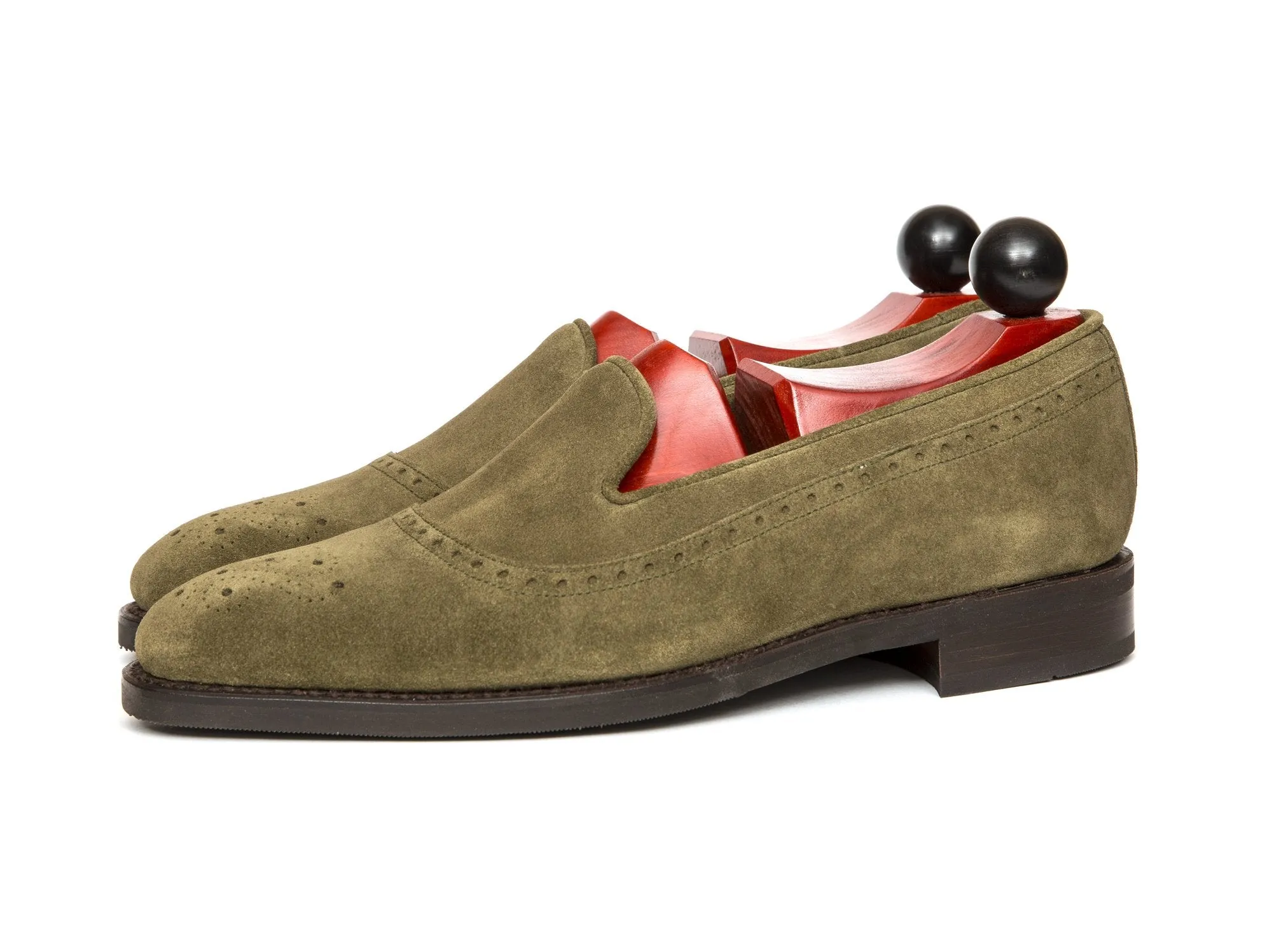 Bothell - MTO - Olive Suede - LPB Last - City Rubber Sole Brown