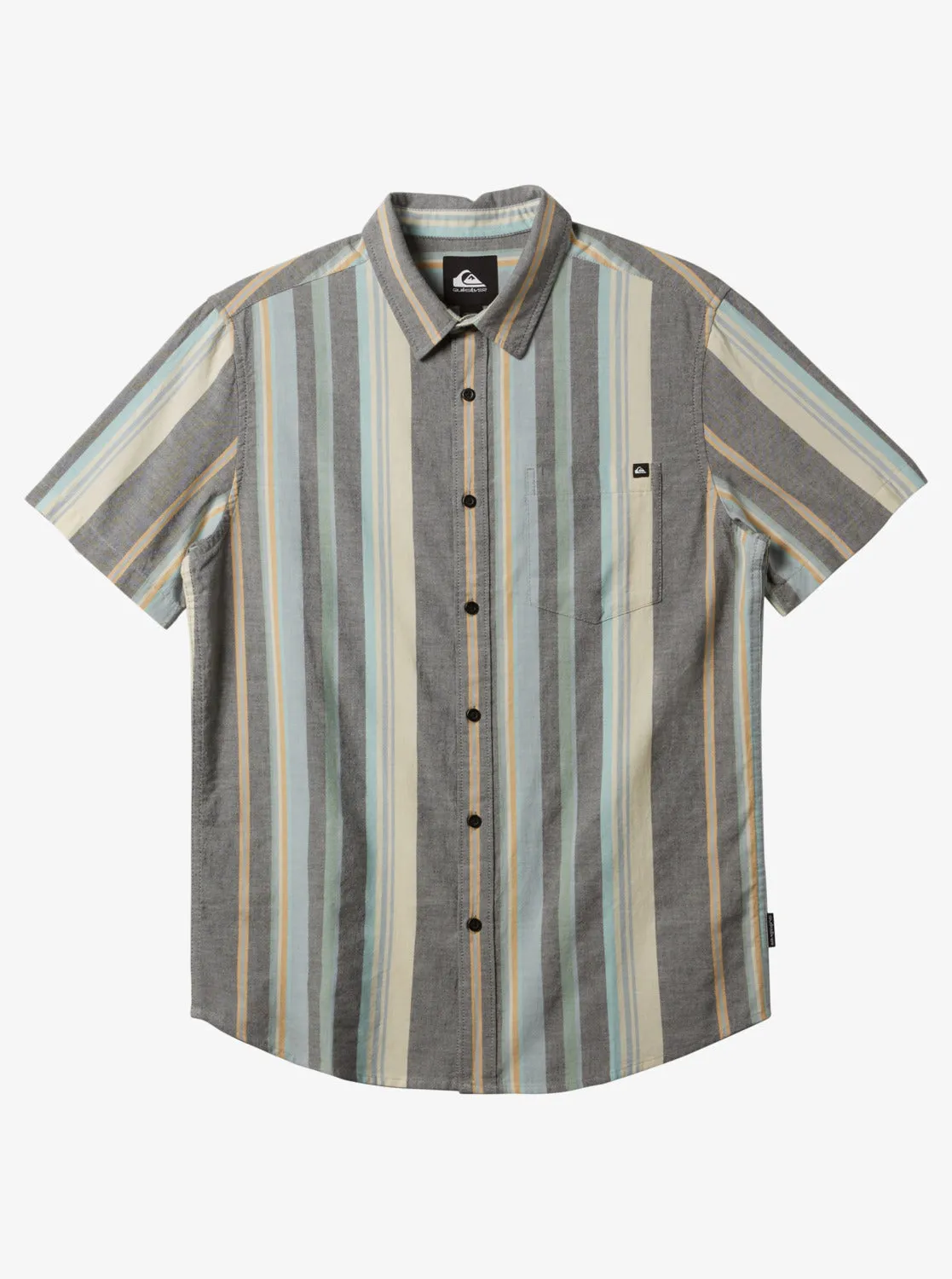 Boys 2-7 Oxford Stripe Classic Short Sleeve Woven Shirt - Black Oxford Stripe Ss