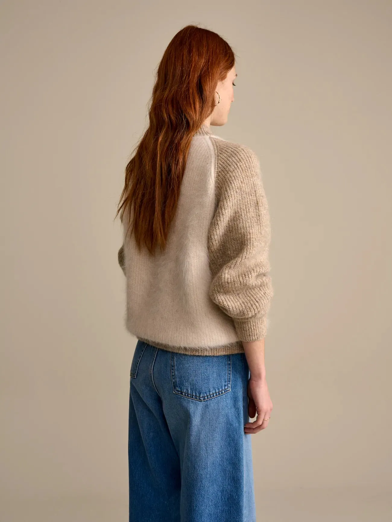 BR Datom Knit Cardi in Parchment