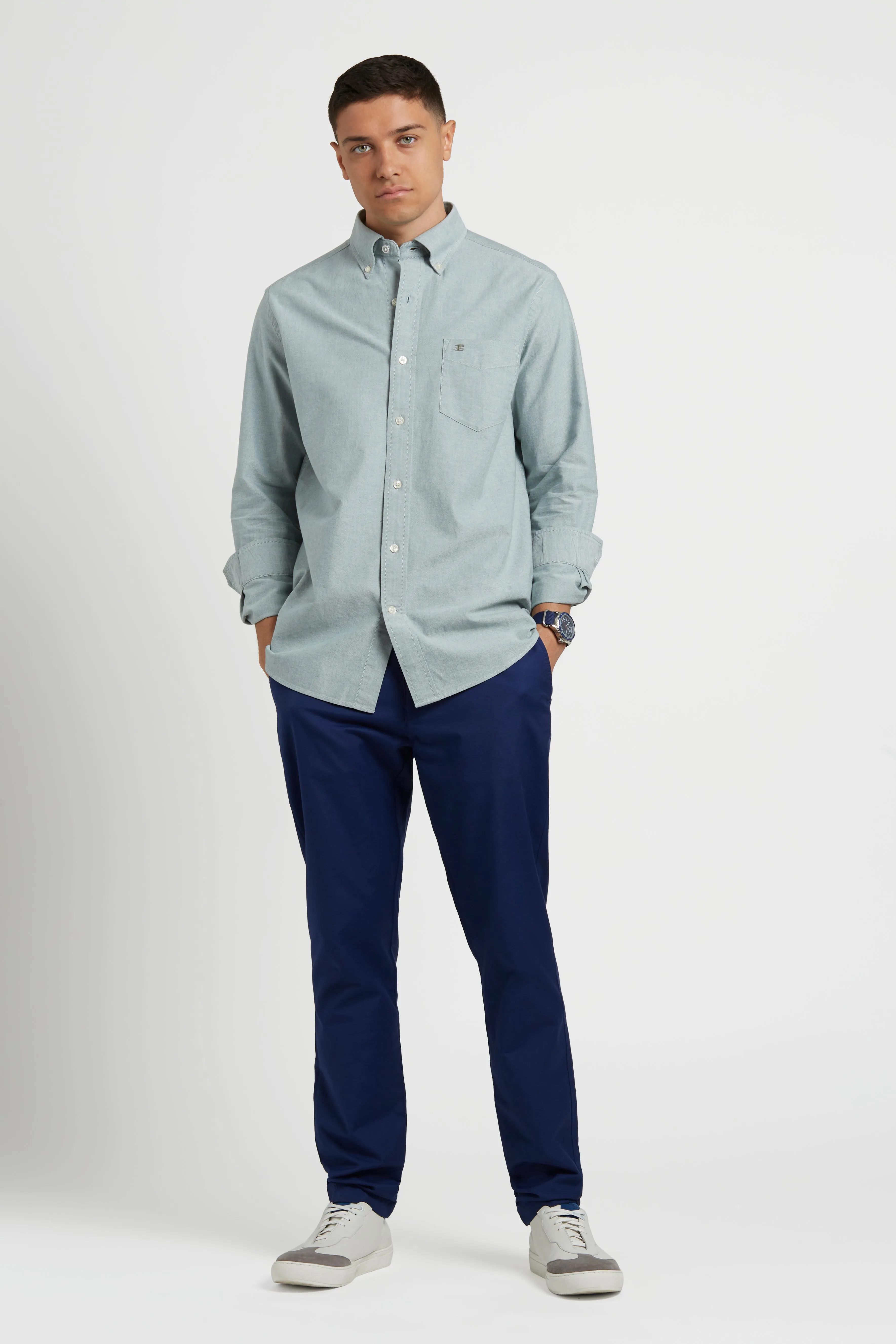 Brighton Oxford Organic Shirt - Forest Green