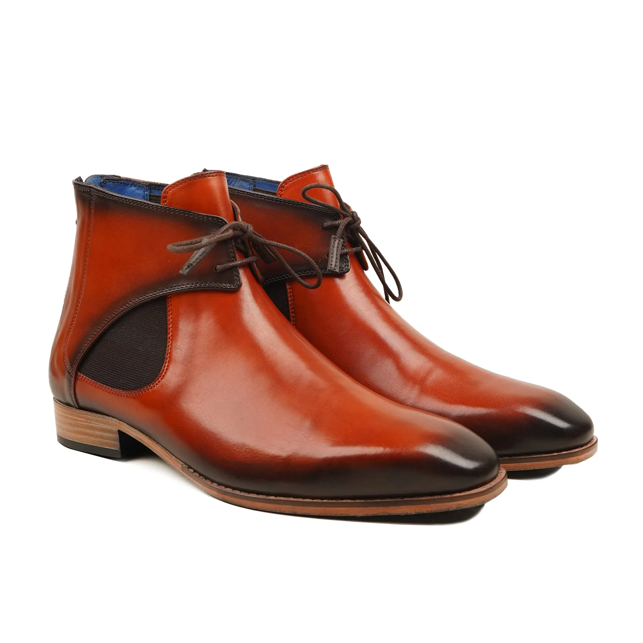 Bytom - Men's Burnished Orange Tan Calf Leather Boot