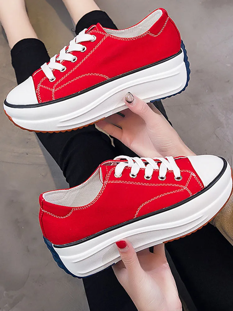 Casual Lace-Up Canvas Sneaker