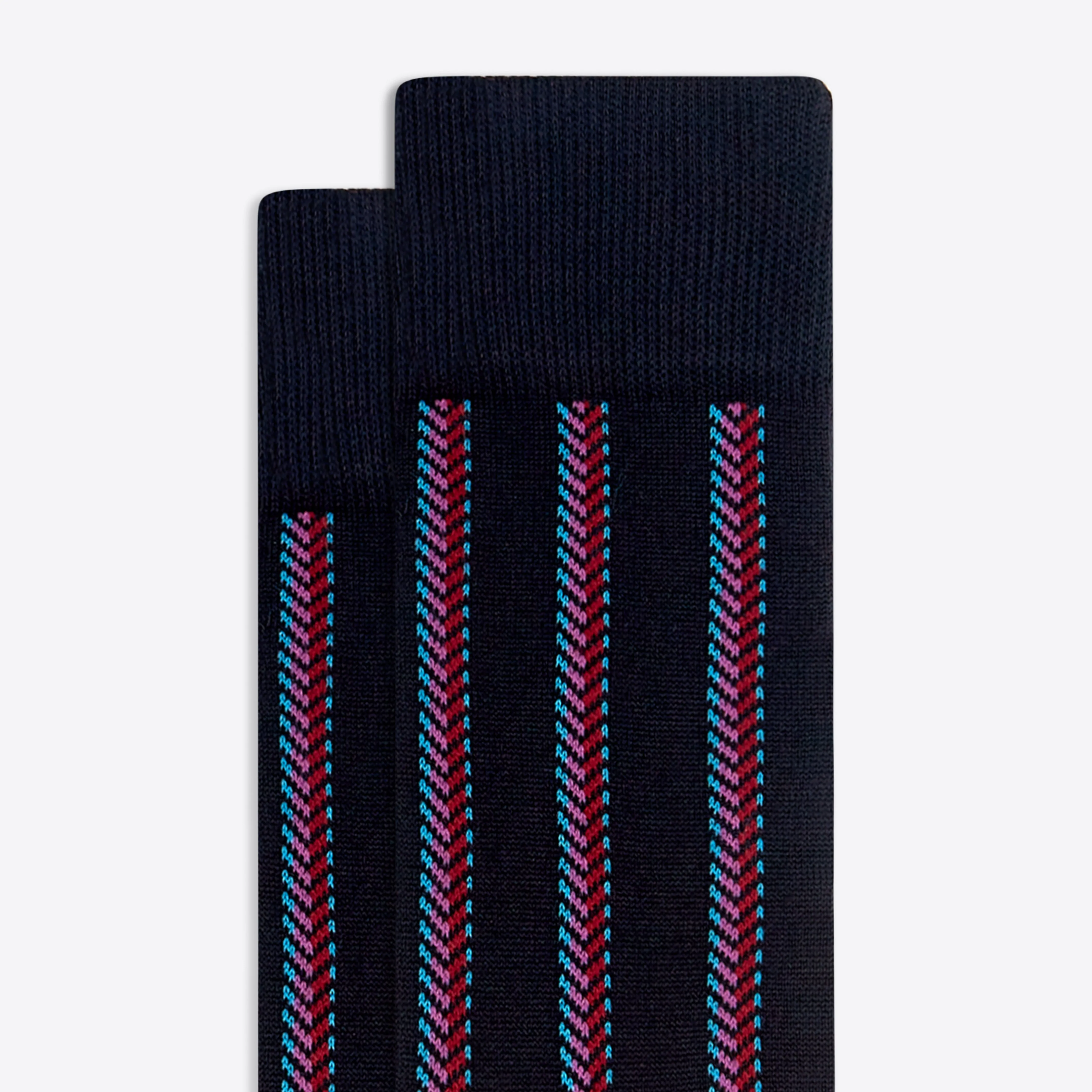 Chevron Stripe Mid-Calf Socks