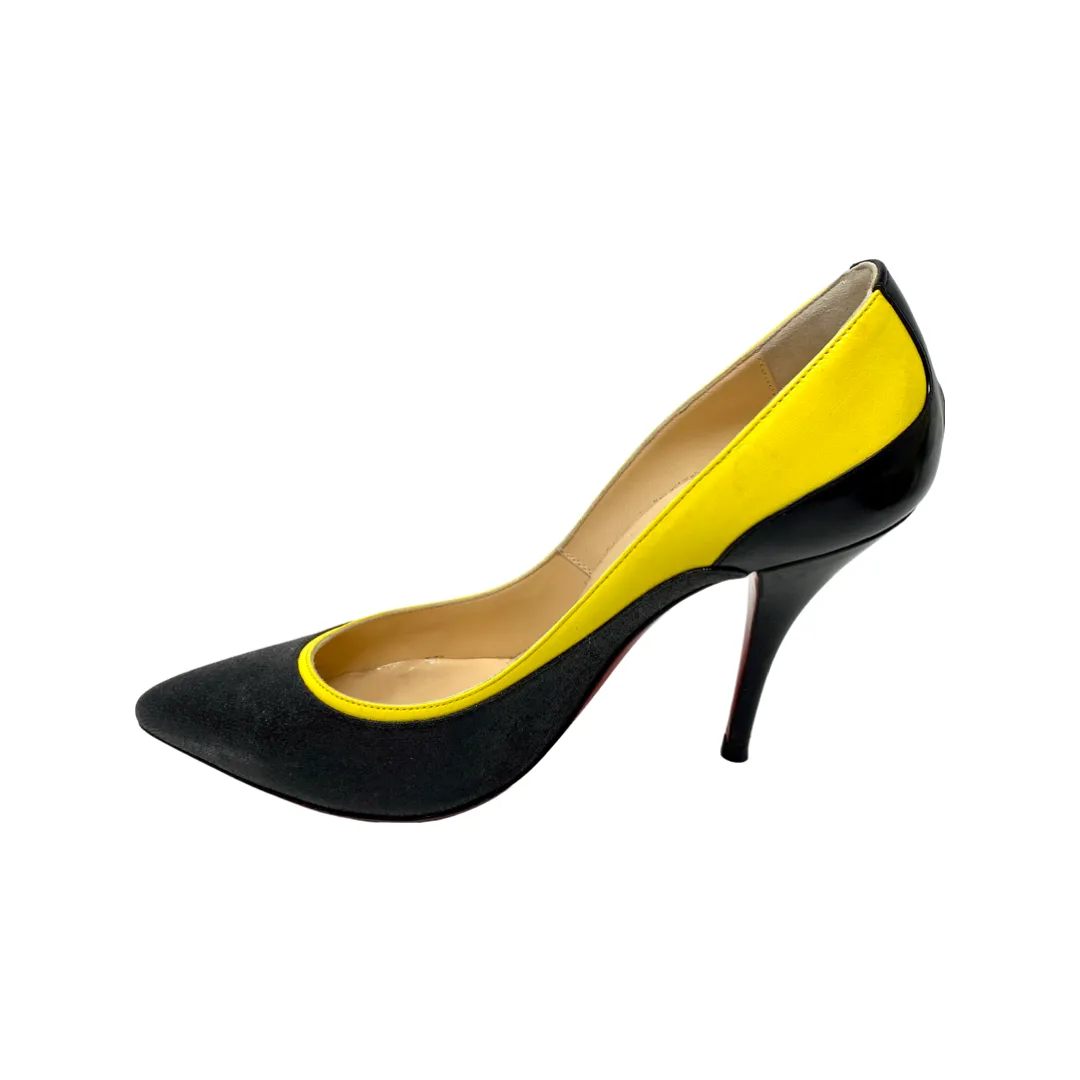 Christian Louboutin 100mm Pumps Yellow Tucsy Jazz Glitter 38 | 7.5