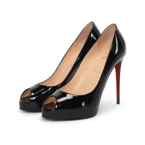 Christian Louboutin Black Patent Very Prive 120 Pumps 40