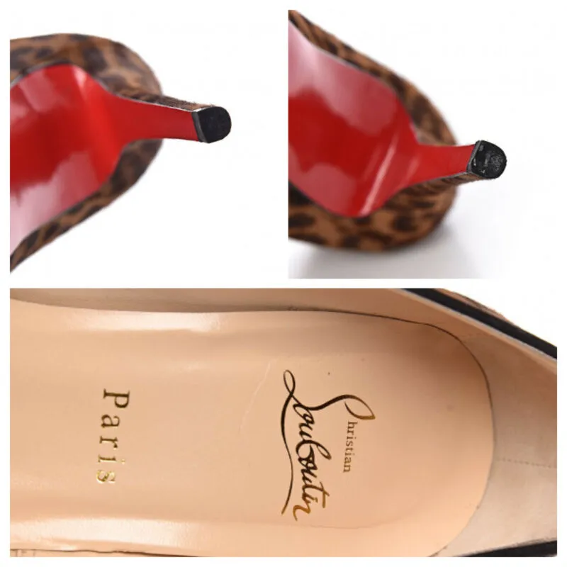 Christian Louboutin Leopard Pony Hair Bianca 140 Pumps