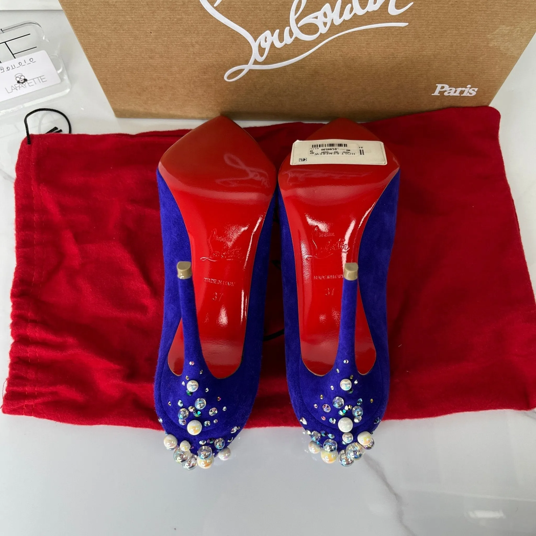 Christian Louboutin Veau Velours Candidate 100 Pumps Purple Pop