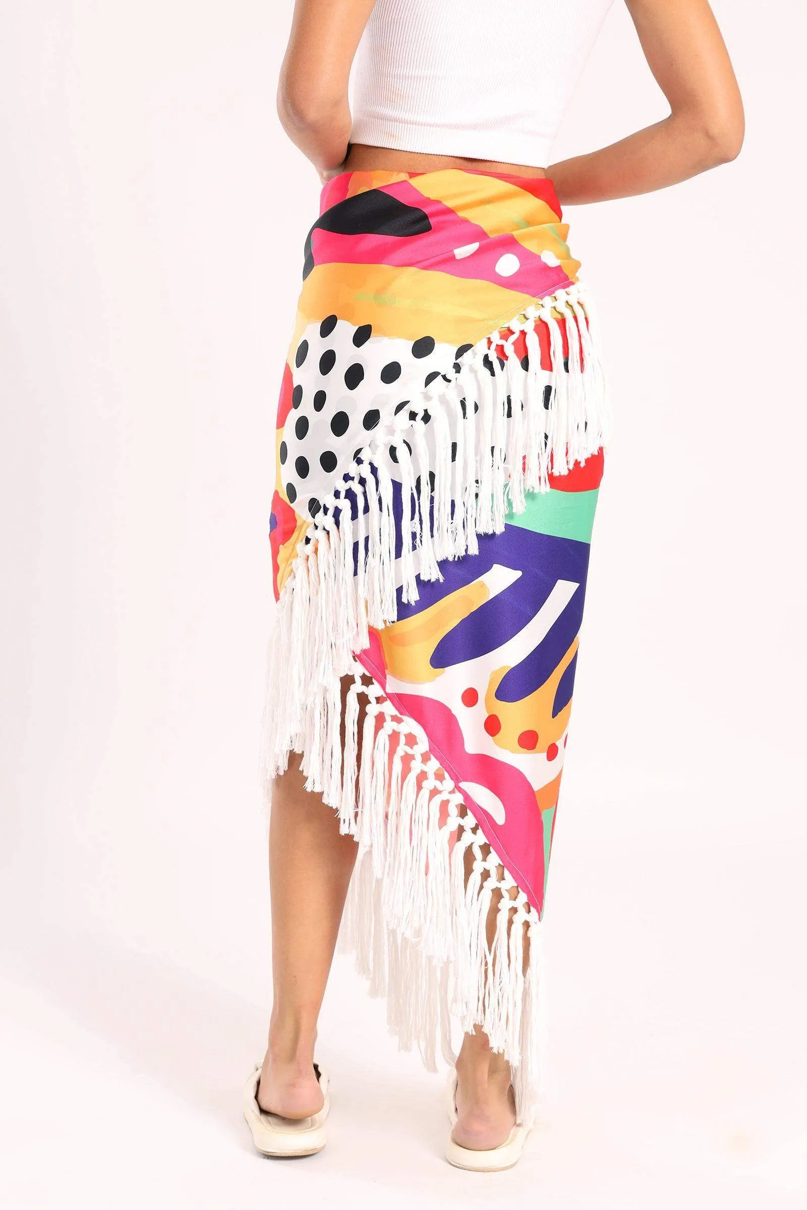 Cover Up Skirt with Fringes