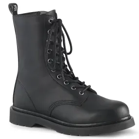 Demonia BOLT-200 | Black Vegan Leather Combat Boots