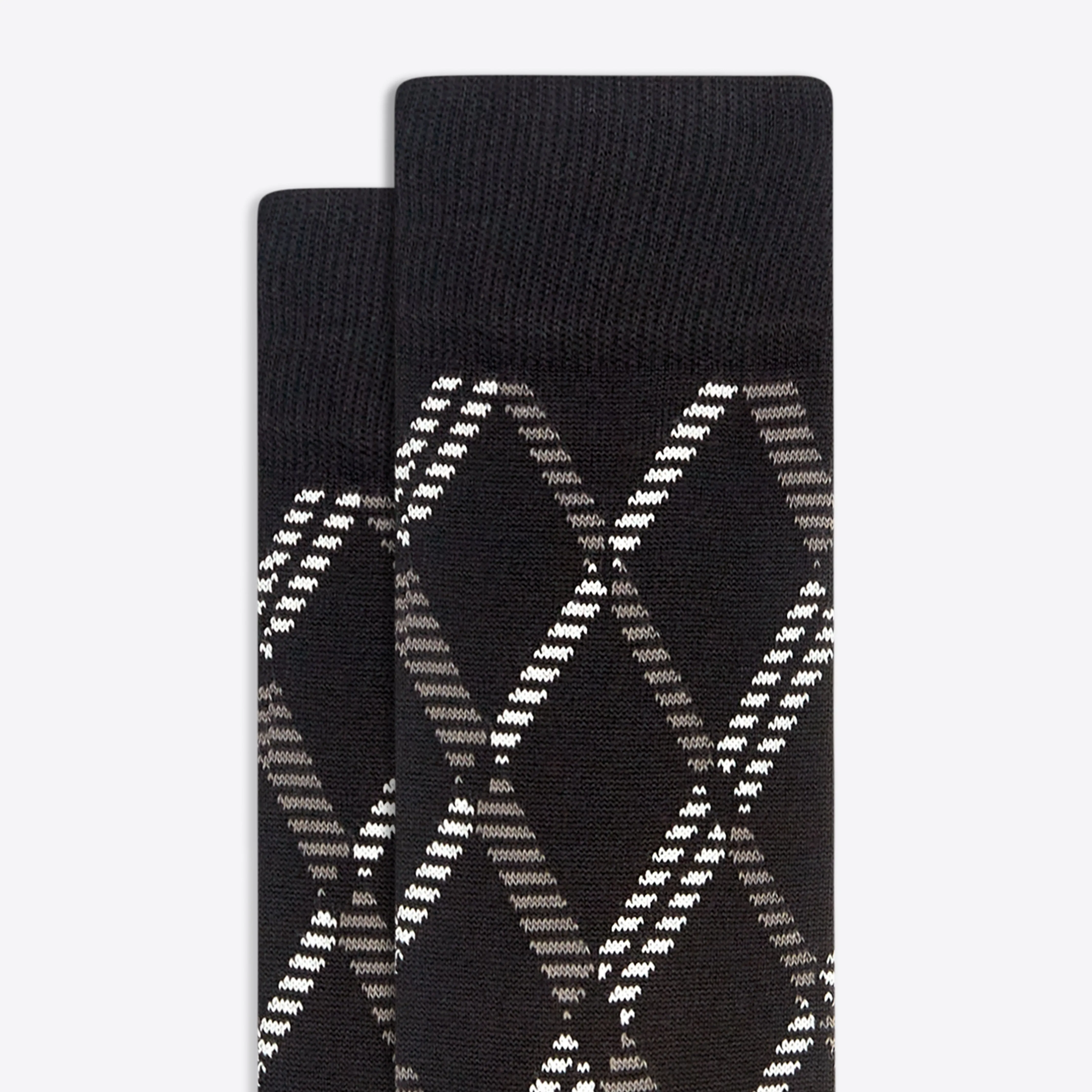 Diamond Check Mid-Calf Socks