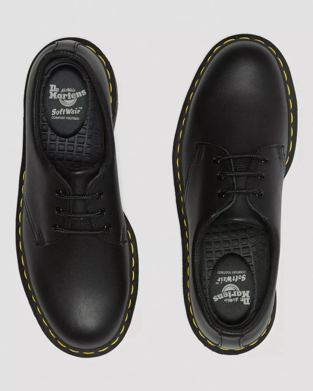 Doc Martens UNISEX 1461 SLIP RESISTANT LEATHER OXFORD SHOES (BLACK INDUSTRIAL FULL GRAIN)