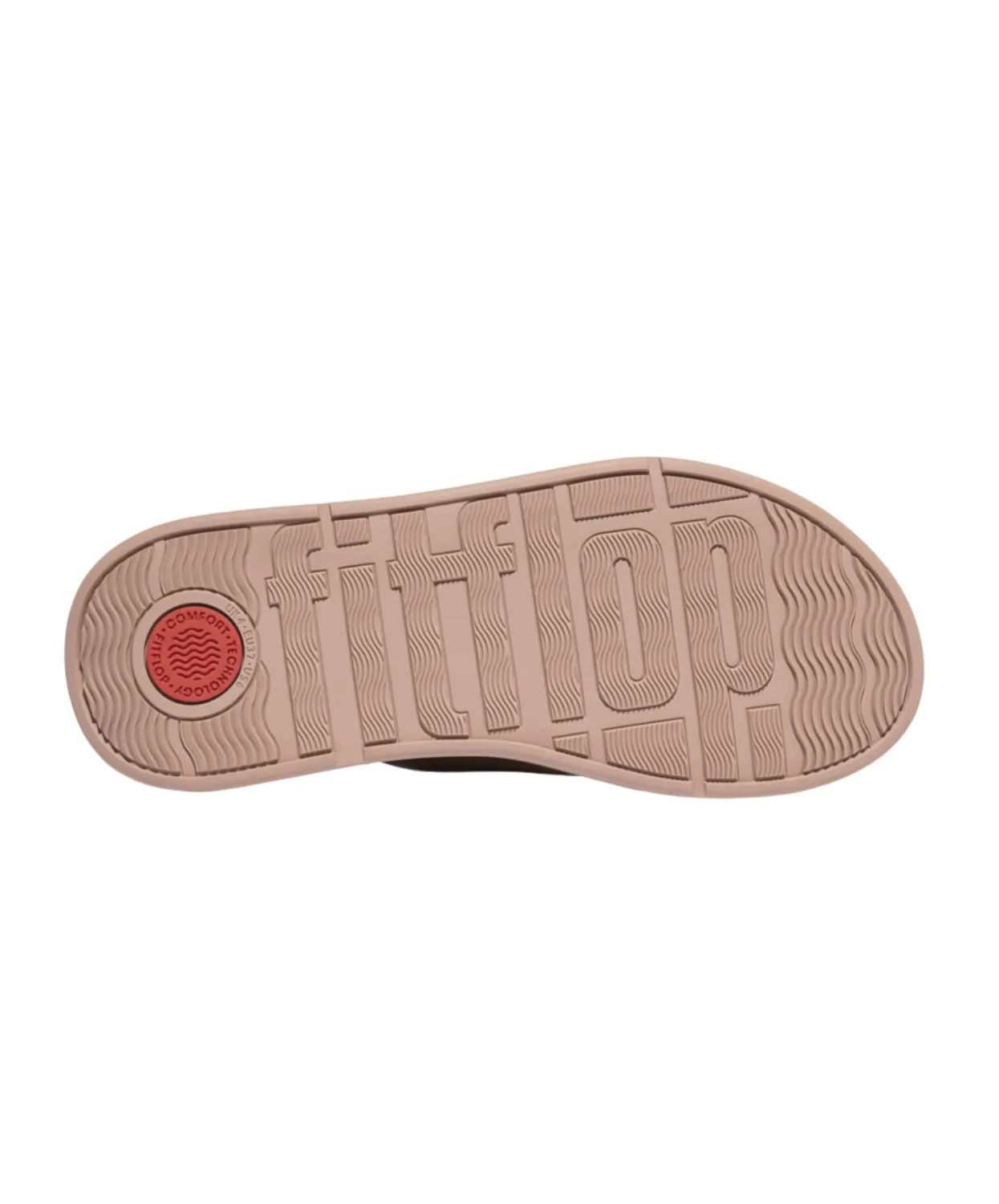 FitFlop F-Mode Leather Flatform Toe Post Sandals Beige