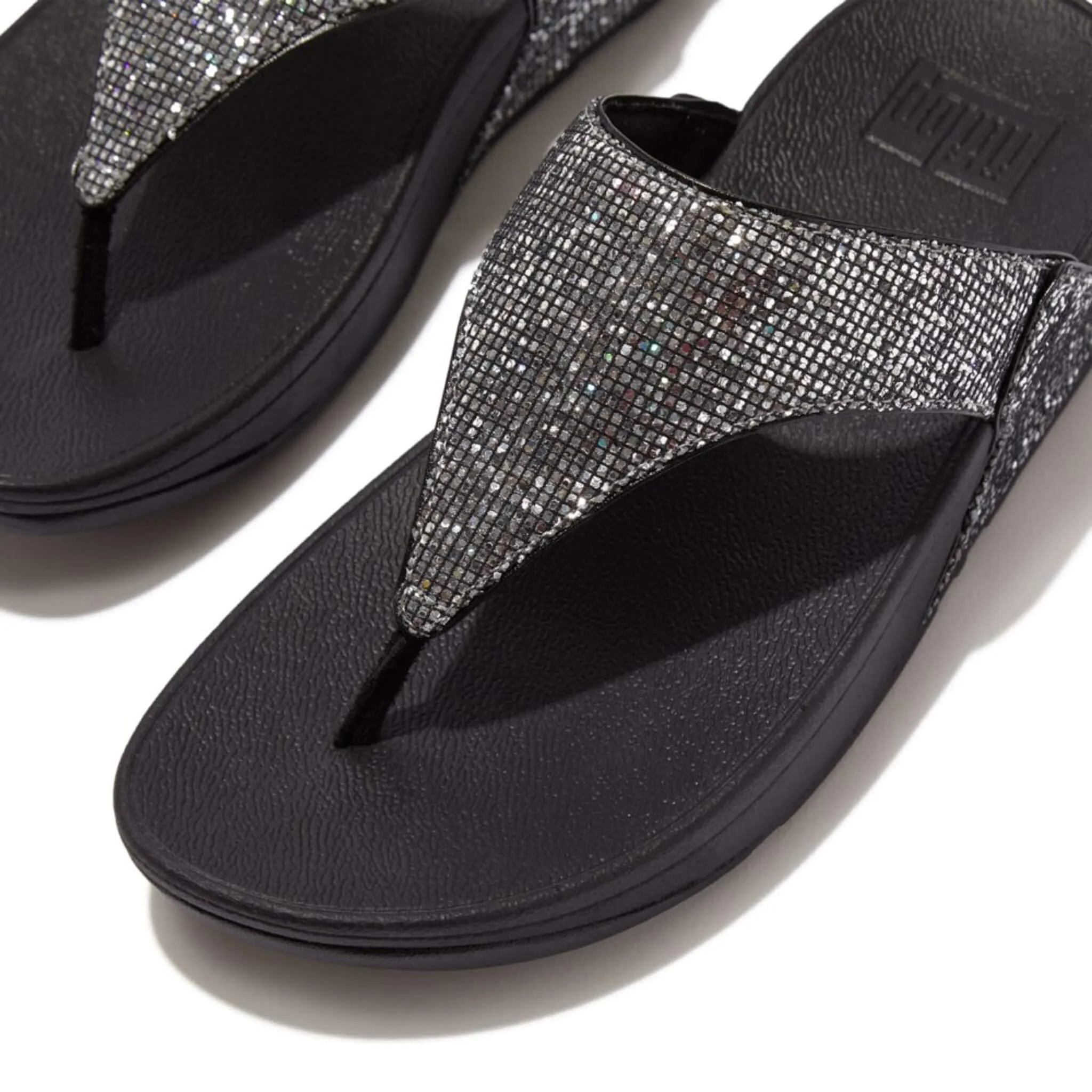 FitFlop Lulu Glitterball Sandals - Silver