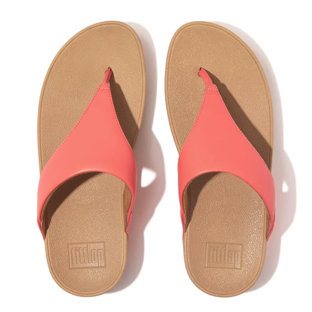 FitFlop Lulu Leather Sandals - Rosy Coral