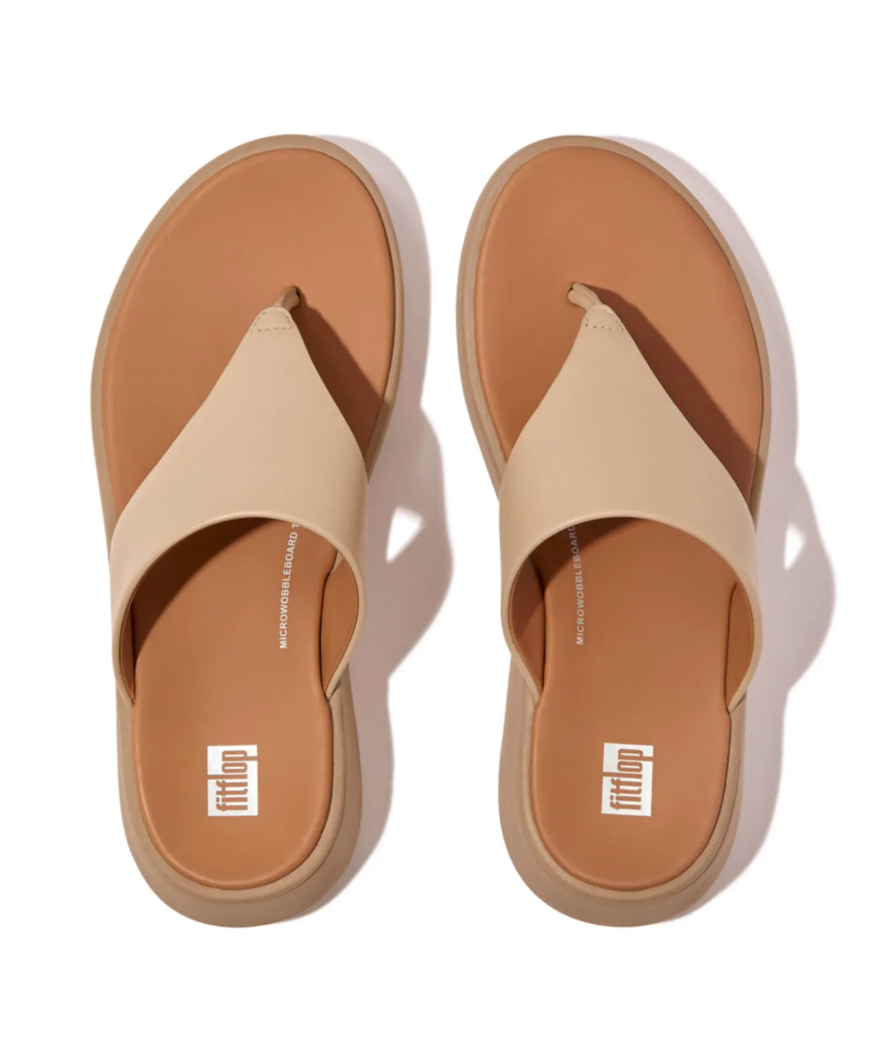 Fitflop Lulu Leather Toe Post Latte Beige