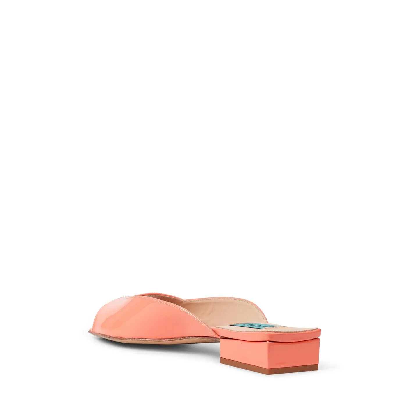 Flat Square Mule In Peach