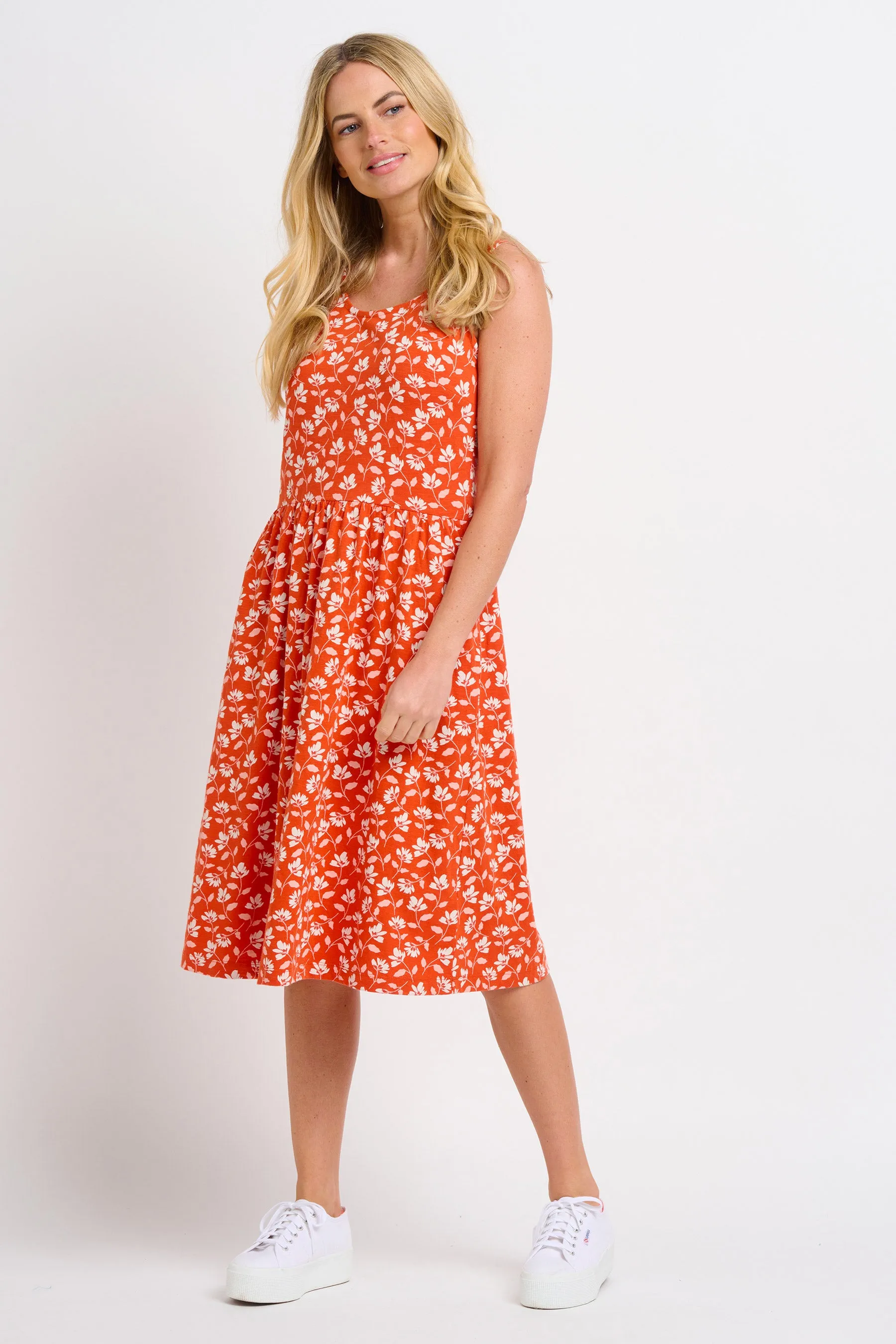 Floating Floral Sleeveless Dress