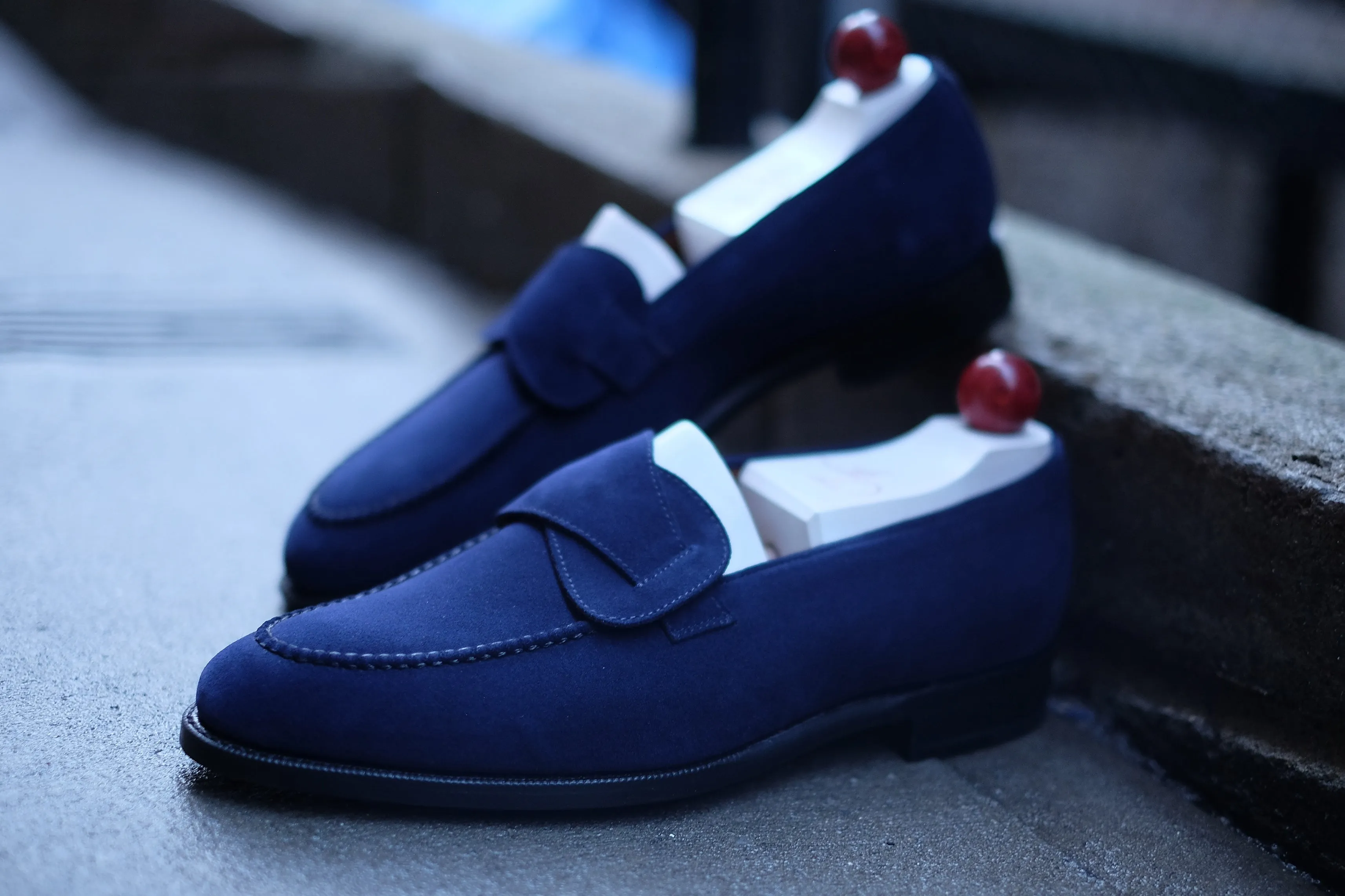 Hawthorne - MTO - Midnight Blue Suede - TMG Last - Single Leather Sole