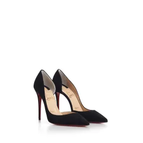 Iriza 100mm Pumps - Suede Calf - Black