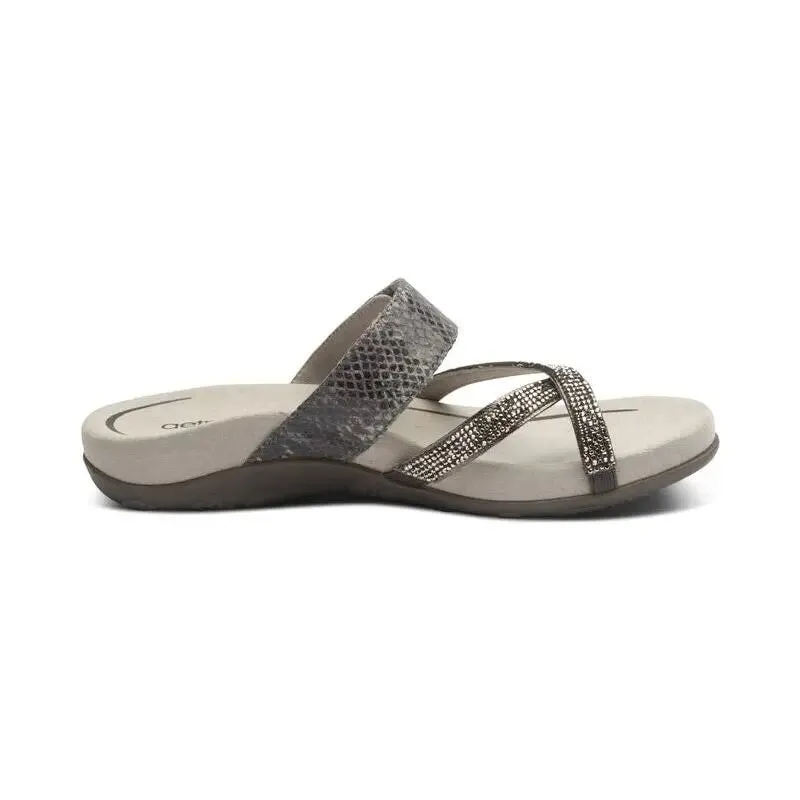 Izzy Adjustable Slide - Pewter Sparkle