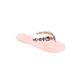 Jasmine Jeweled Jellie Sandals - Blush